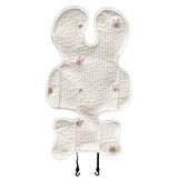 Soft Baby Stroller Seat Cushion Breathable Pure Cotton Infant Car Seat Head Neck Body Support Thin Style Rabbit - Front View