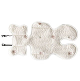 Soft Baby Stroller Seat Cushion Breathable Pure Cotton Infant Car Seat Head Neck Body Support Thin Style Rabbit