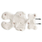 Soft Baby Stroller Seat Cushion Breathable Pure Cotton Infant Car Seat Head Neck Body Support Thin Style Rabbit