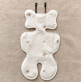 Soft Baby Stroller Seat Cushion Breathable Pure Cotton Infant Car Seat Head Neck Body Support Thin Style Rabbit