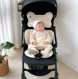 Soft Baby Stroller Seat Cushion Breathable Pure Cotton Infant Car Seat Head Neck Body Support Thin Style Rabbit - Extra Image