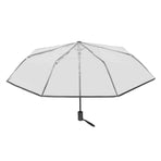 Compact Umbrella Black Transparent Automatic Design Sturdy Structure Travel Umbrella for Backpack Outing Outdoor