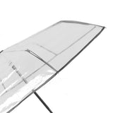 Compact Umbrella Black Transparent Automatic Design Sturdy Structure Travel Umbrella for Backpack Outing Outdoor