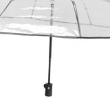 Compact Umbrella Black Transparent Automatic Design Sturdy Structure Travel Umbrella for Backpack Outing Outdoor - Extra Image