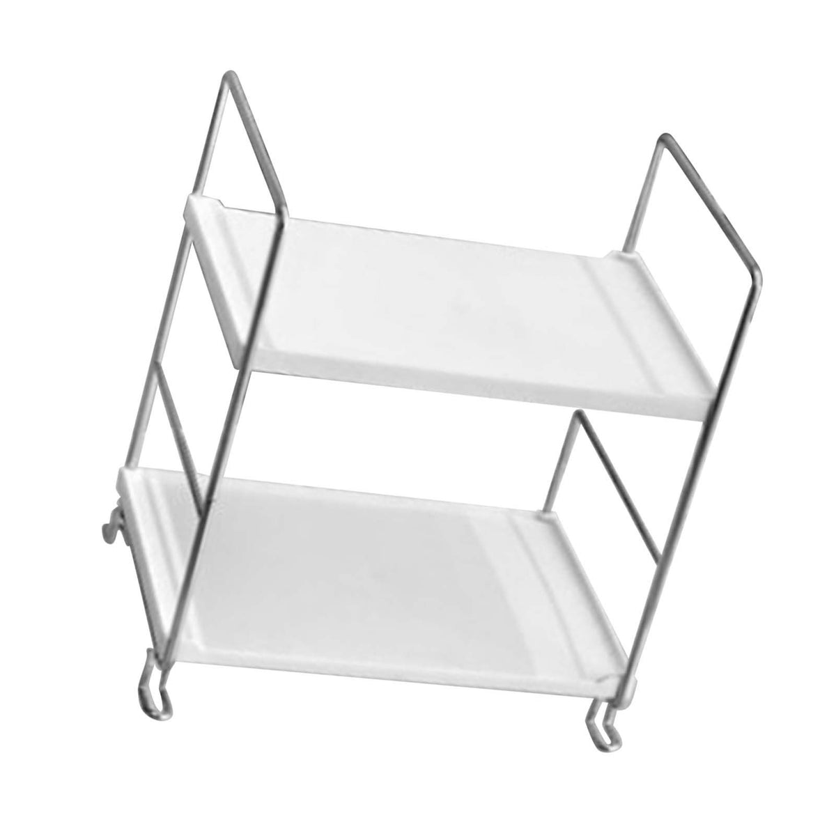 2 Tier Countertop Organizer Nordic Style Large Space Removable Cabinet Storage Shelf for Bedroom Bathroom Kitchen