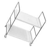 2 Tier Countertop Organizer Nordic Style Large Space Removable Cabinet Storage Shelf for Bedroom Bathroom Kitchen - Top-Down View