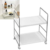 2 Tier Countertop Organizer Nordic Style Large Space Removable Cabinet Storage Shelf for Bedroom Bathroom Kitchen