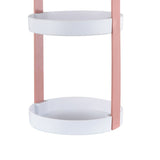 3 Layers Round Storage Rack Integral Handle 3 Layer Storage Round Stand for Bathroom Pink