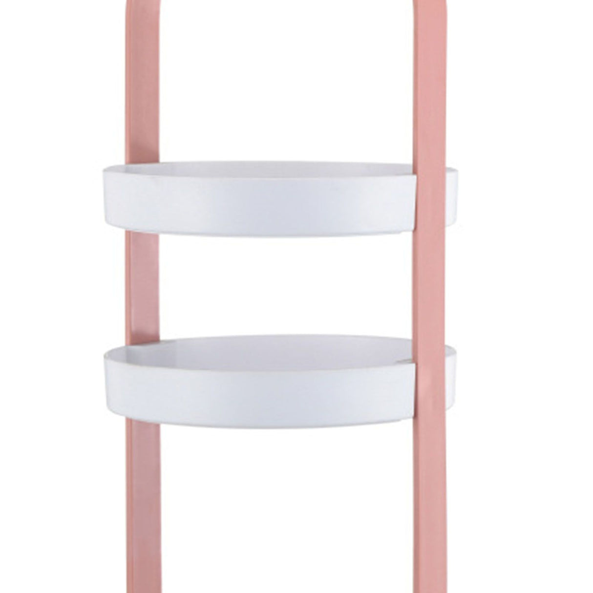 3 Layers Round Storage Rack Integral Handle 3 Layer Storage Round Stand for Bathroom Pink