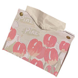 Paper Box Cover Large Cute PU Leather Facial Hand Paper Box Cover for Bedroom Living Room Cars Pink - Extra Image