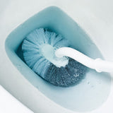4 Pieces Toilet Bowl Brush Set Punch Free Wall Mounted Toilet Brush Holder with 3 Brush for Bathroom White