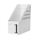 Vertical File Folder Bin Paper Number Marking Slim Desk Storage Organizer for Books Notebooks Magazines Envelopes 1