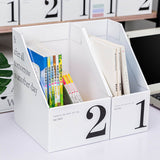 Vertical File Folder Bin Paper Number Marking Slim Desk Storage Organizer for Books Notebooks Magazines Envelopes 1