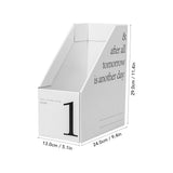 Vertical File Folder Bin Paper Number Marking Slim Desk Storage Organizer for Books Notebooks Magazines Envelopes 1 - Extra Image