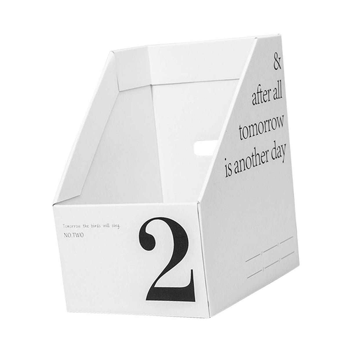Vertical File Folder Bin Paper Number Marking Slim Desk Storage Organizer for Books Notebooks Magazines Envelopes 2