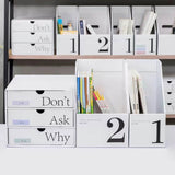 Vertical File Folder Bin Paper Number Marking Slim Desk Storage Organizer for Books Notebooks Magazines Envelopes 2 - 45-Degree Angle