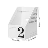 Vertical File Folder Bin Paper Number Marking Slim Desk Storage Organizer for Books Notebooks Magazines Envelopes 2
