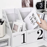 Vertical File Folder Bin Paper Number Marking Slim Desk Storage Organizer for Books Notebooks Magazines Envelopes 2