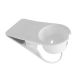 Desk Cup Holder Clip Space Saving Large Multifunctional Table Clamp Mug Stand for Beverage Bottle White