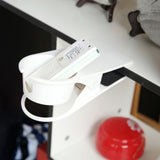 Desk Cup Holder Clip Space Saving Large Multifunctional Table Clamp Mug Stand for Beverage Bottle White