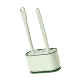 Long Handle Toilet Brush Set Deep Cleansing Multifunctional Hanging Toilet Brush Set for Bathroom Green