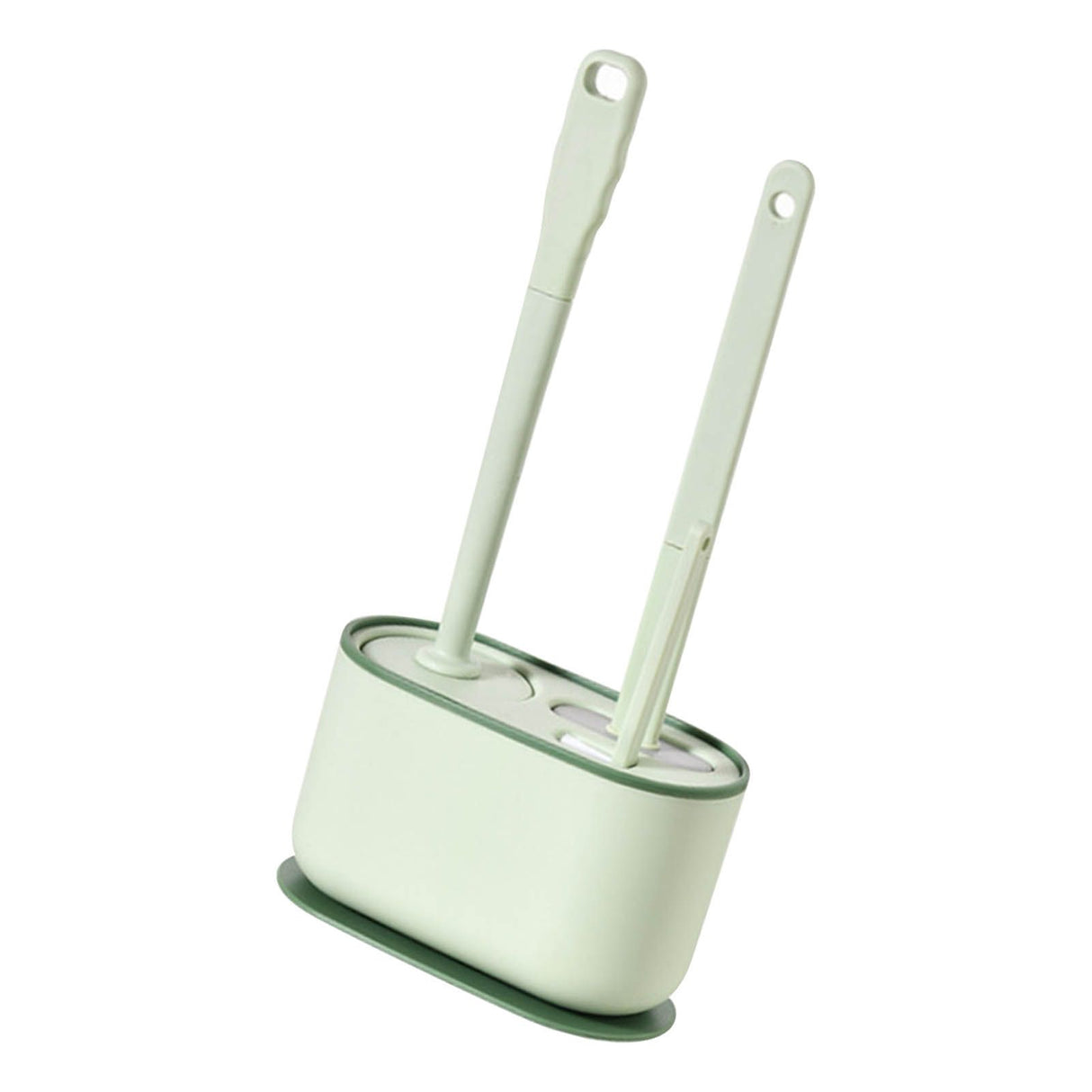Long Handle Toilet Brush Set Deep Cleansing Multifunctional Hanging Toilet Brush Set for Bathroom Green