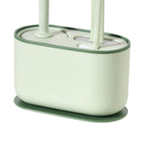 Long Handle Toilet Brush Set Deep Cleansing Multifunctional Hanging Toilet Brush Set for Bathroom Green - Low Angle