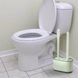 Long Handle Toilet Brush Set Deep Cleansing Multifunctional Hanging Toilet Brush Set for Bathroom Green - Extra Image