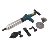 Toilet Plunger Kit High Pressure Fast Efficient Manual Drain Plumb Plunger for Bathroom Kitchen Floor Drain - Front View