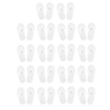 18 Pair Disposable Slippers Prevent Slip Waterproof Sole Soft Lightweight Guest Slippers for Hotel Travel Spa White