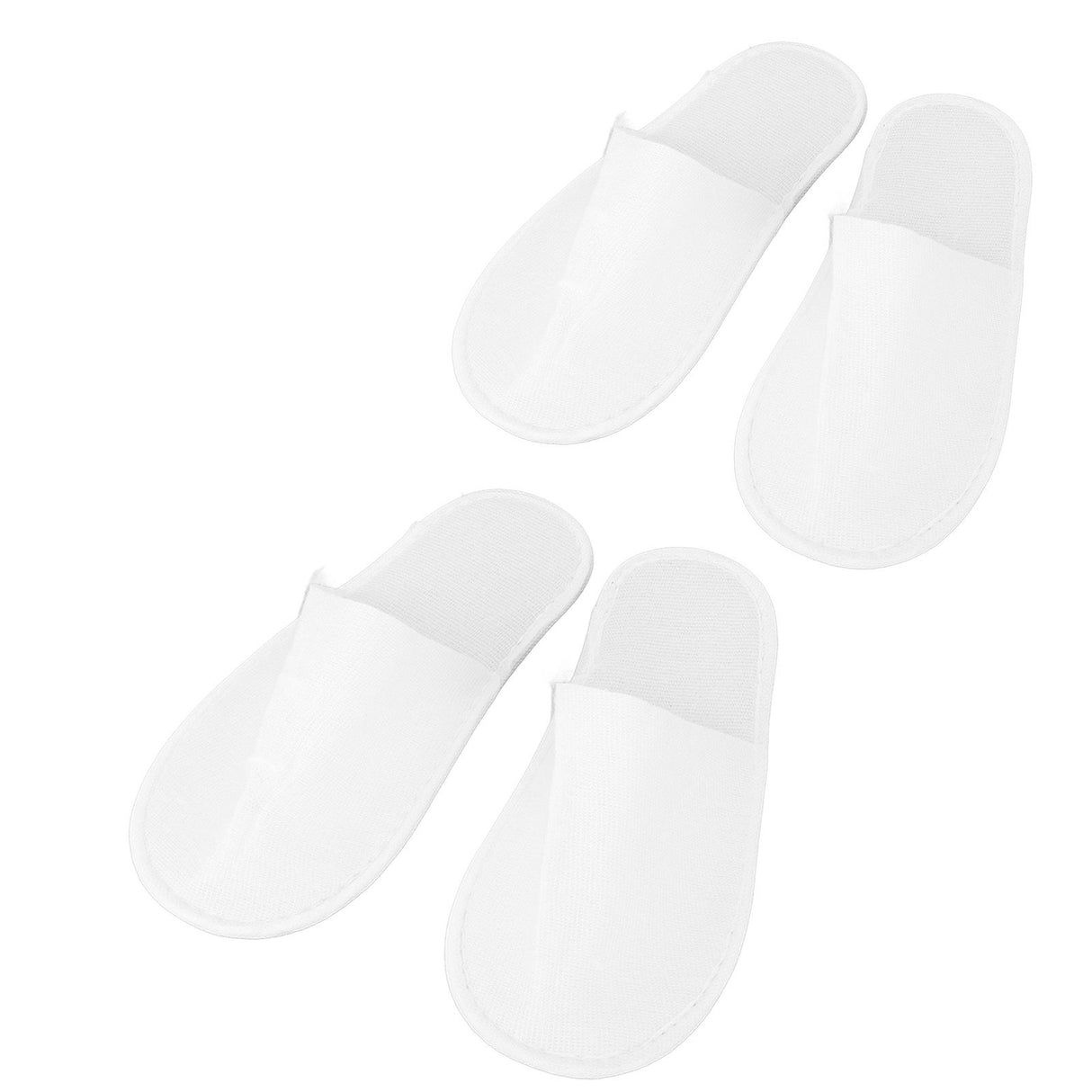 18 Pair Disposable Slippers Prevent Slip Waterproof Sole Soft Lightweight Guest Slippers for Hotel Travel Spa White