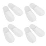 18 Pair Disposable Slippers Prevent Slip Waterproof Sole Soft Lightweight Guest Slippers for Hotel Travel Spa White