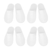 18 Pair Disposable Slippers Prevent Slip Waterproof Sole Soft Lightweight Guest Slippers for Hotel Travel Spa White