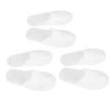 18 Pair Disposable Slippers Prevent Slip Waterproof Sole Soft Lightweight Guest Slippers for Hotel Travel Spa White