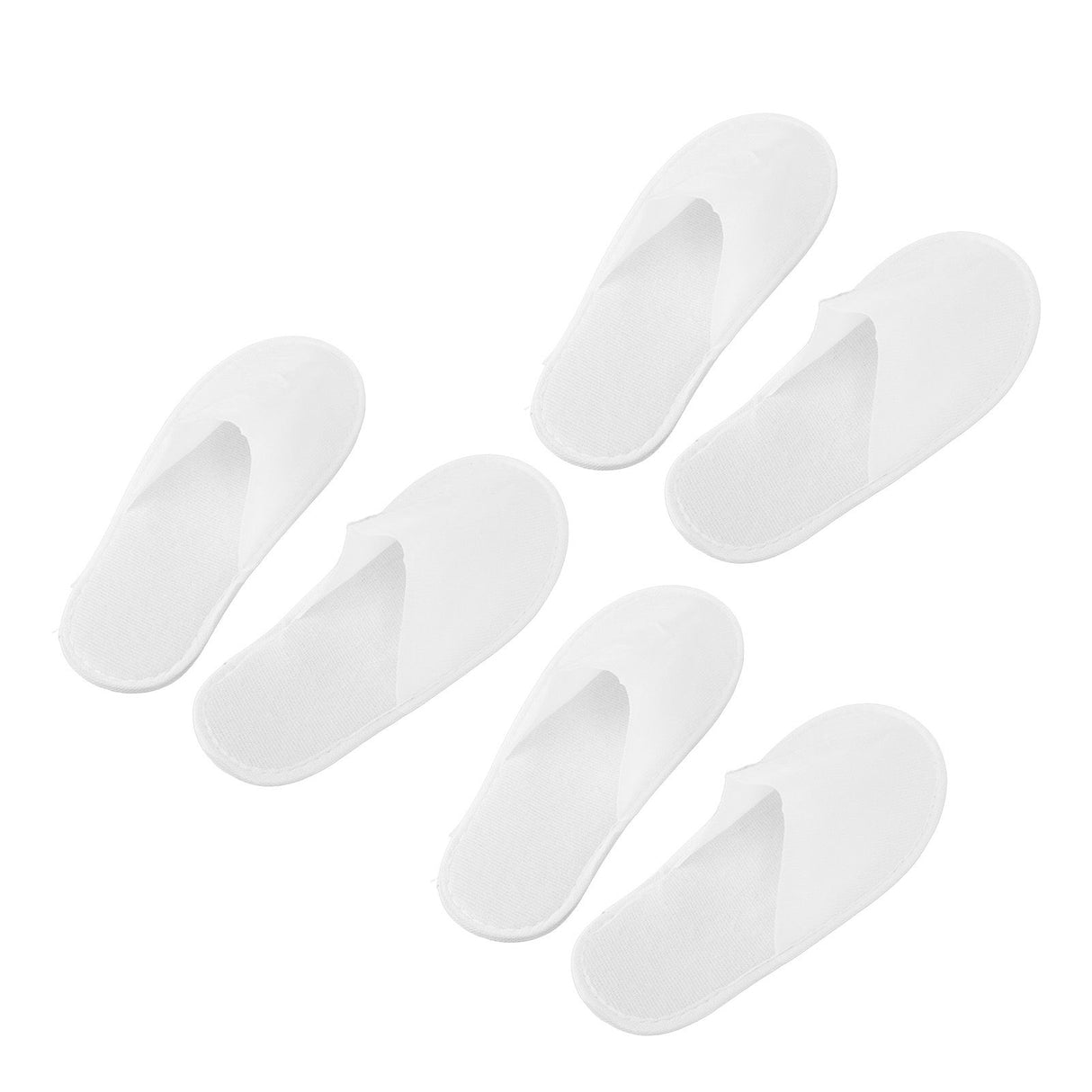 18 Pair Disposable Slippers Prevent Slip Waterproof Sole Soft Lightweight Guest Slippers for Hotel Travel Spa White