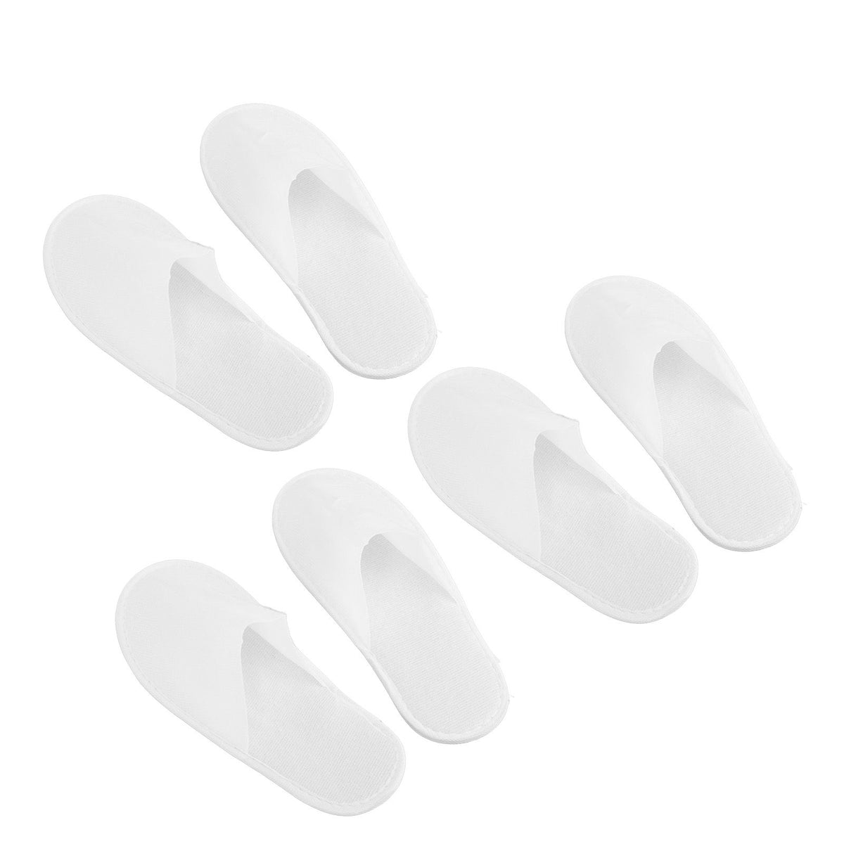 18 Pair Disposable Slippers Prevent Slip Waterproof Sole Soft Lightweight Guest Slippers for Hotel Travel Spa White