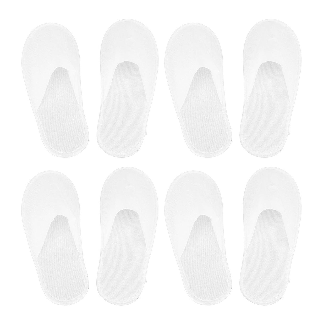 18 Pair Disposable Slippers Prevent Slip Waterproof Sole Soft Lightweight Guest Slippers for Hotel Travel Spa White