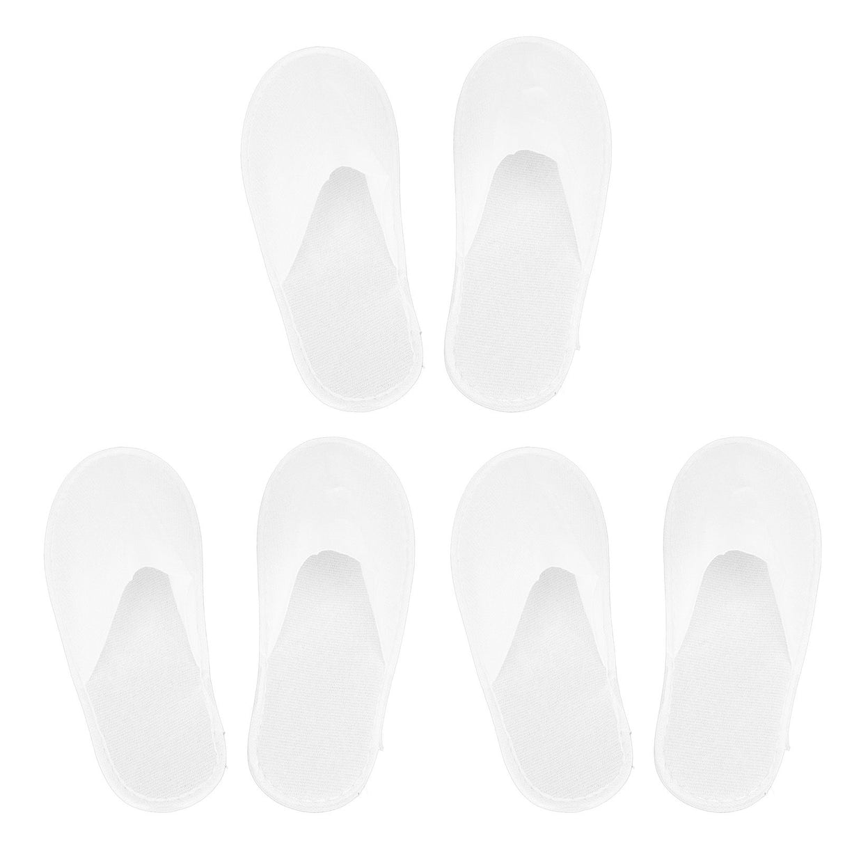 18 Pair Disposable Slippers Prevent Slip Waterproof Sole Soft Lightweight Guest Slippers for Hotel Travel Spa White