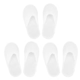 18 Pair Disposable Slippers Prevent Slip Waterproof Sole Soft Lightweight Guest Slippers for Hotel Travel Spa White