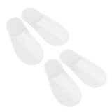 18 Pair Disposable Slippers Prevent Slip Waterproof Sole Soft Lightweight Guest Slippers for Hotel Travel Spa White