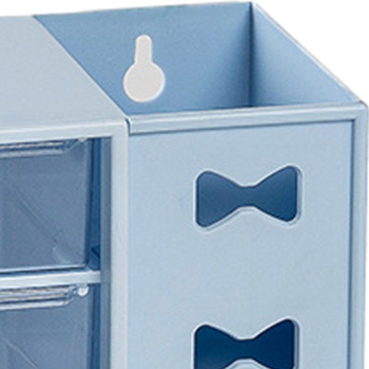 Pen Desk Shelf Dustproof 6 Drawers Pen Organization Storage Shelf for Students Office People Blue