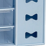 Pen Desk Shelf Dustproof 6 Drawers Pen Organization Storage Shelf for Students Office People Blue - Extra Image