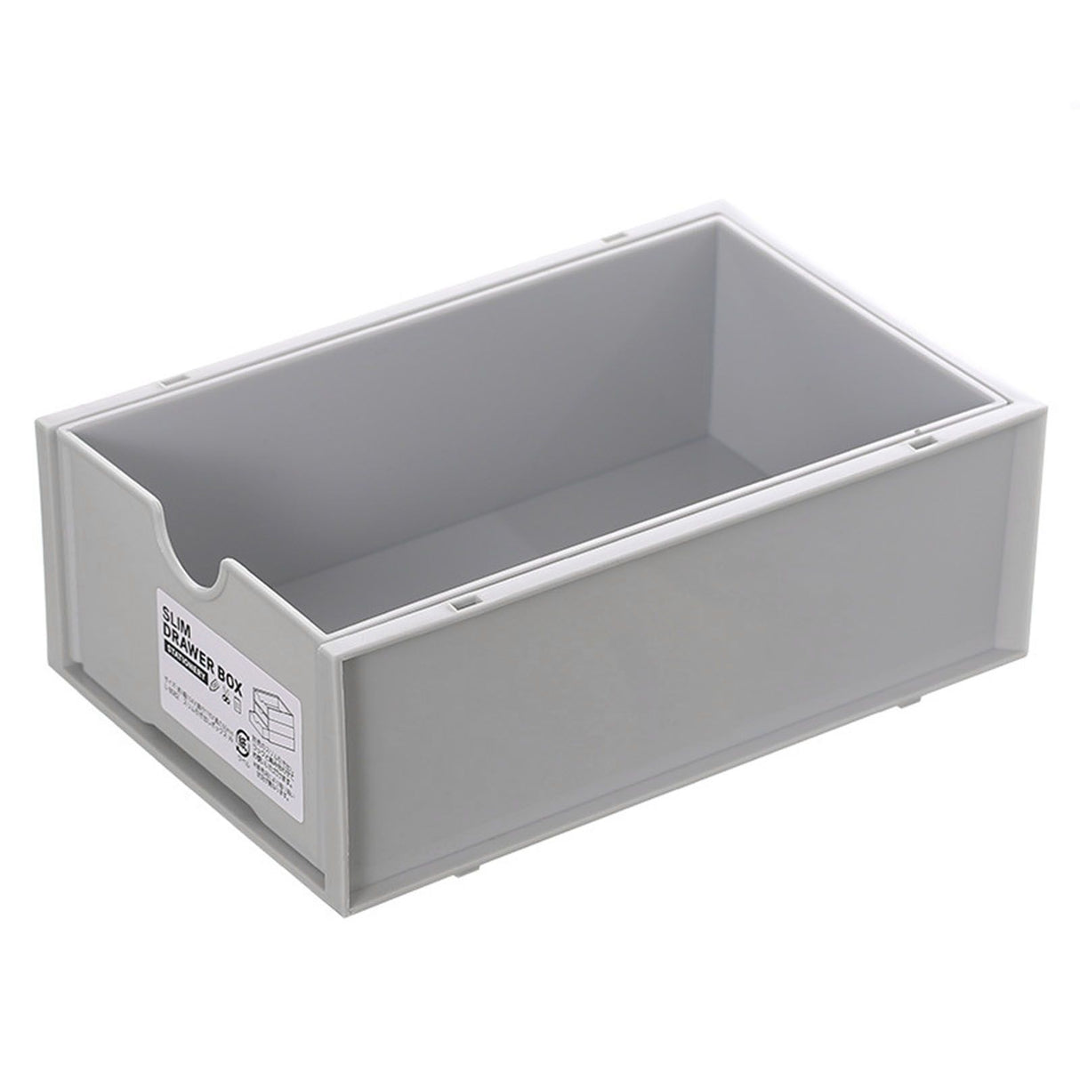 Desktop Storage Box Plastic Desk Makeup Organizer Stationery Supplies Storage Box with Drawer Grey