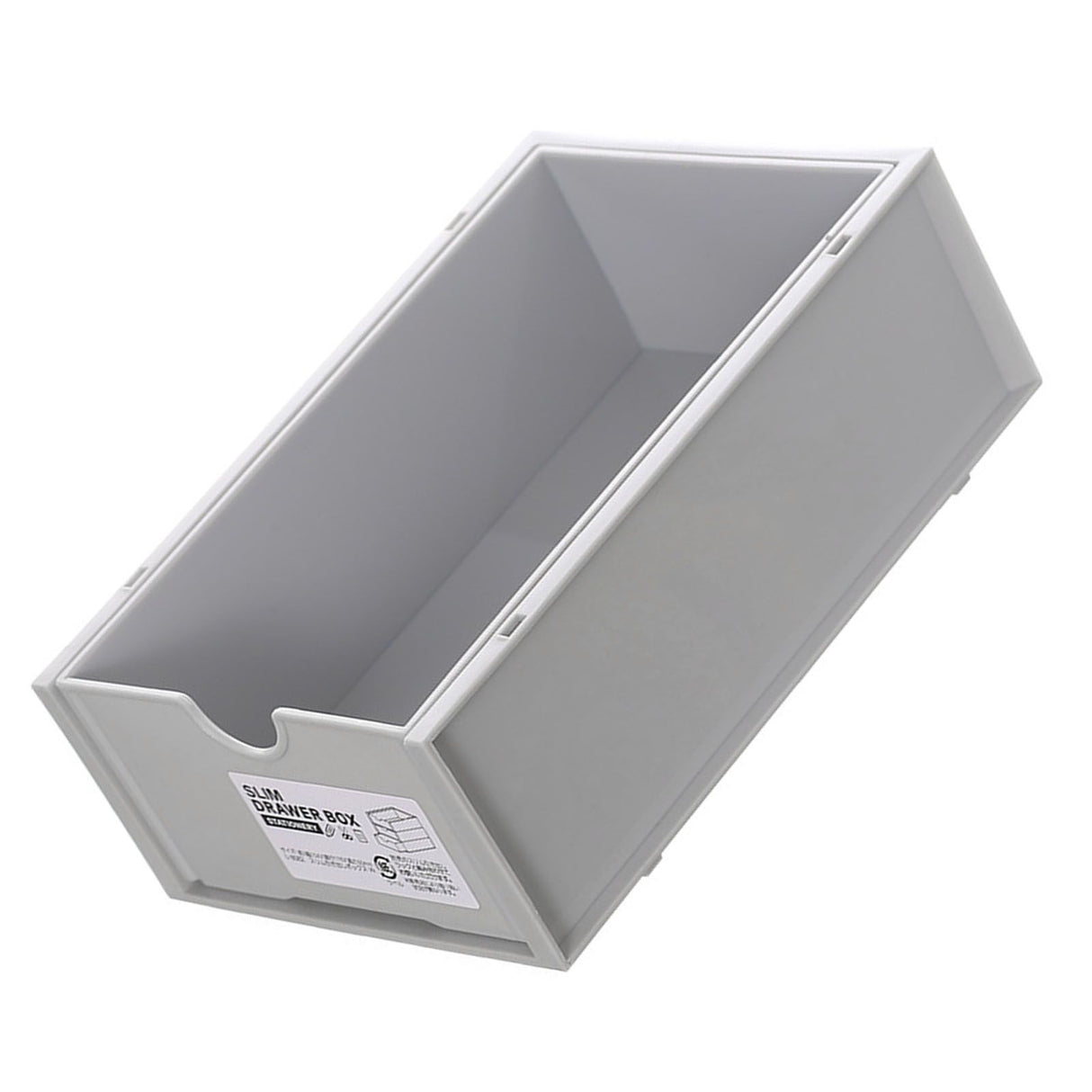 Desktop Storage Box Plastic Desk Makeup Organizer Stationery Supplies Storage Box with Drawer Grey