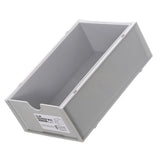 Desktop Storage Box Plastic Desk Makeup Organizer Stationery Supplies Storage Box with Drawer Grey - Front View