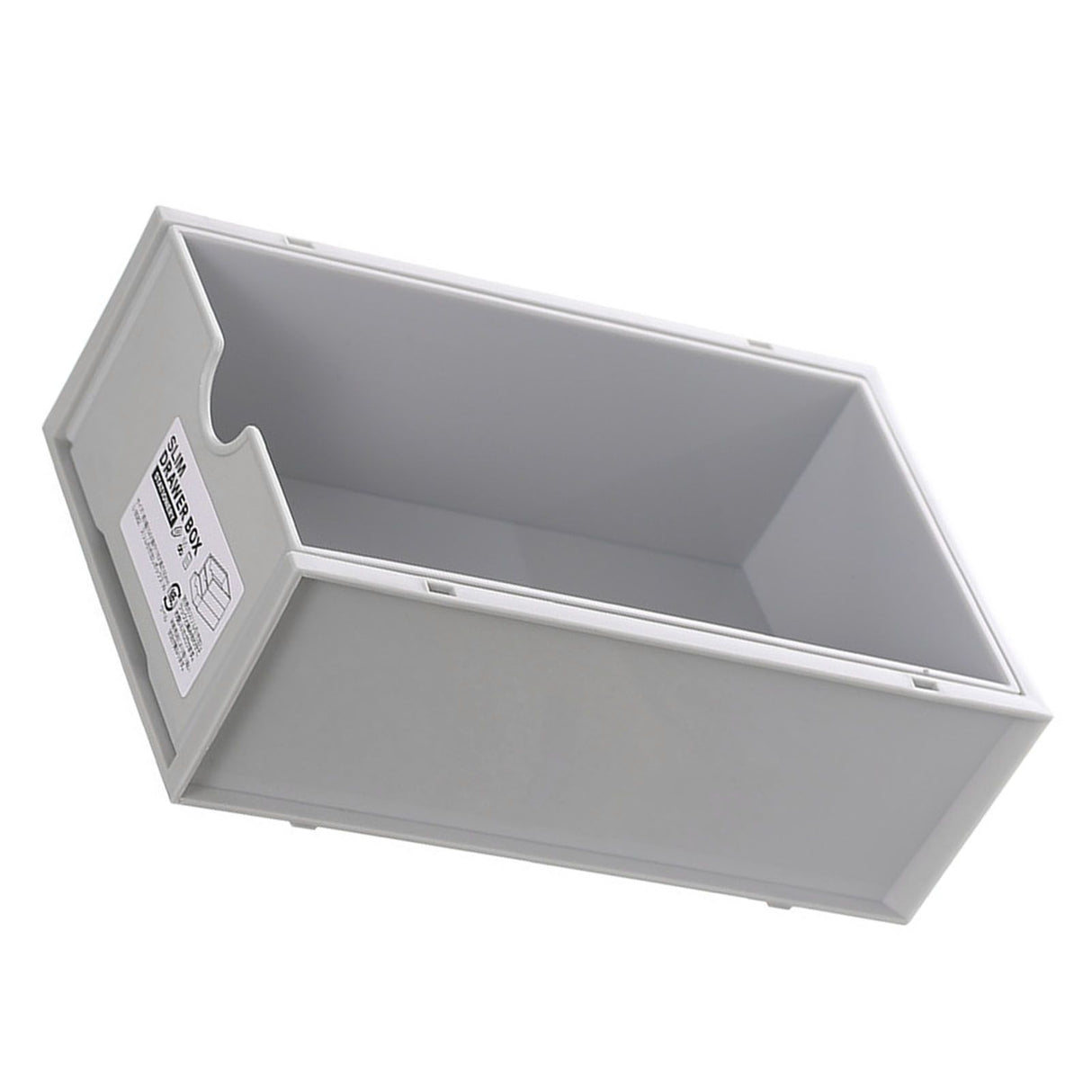 Desktop Storage Box Plastic Desk Makeup Organizer Stationery Supplies Storage Box with Drawer Grey