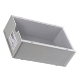 Desktop Storage Box Plastic Desk Makeup Organizer Stationery Supplies Storage Box with Drawer Grey - Side View
