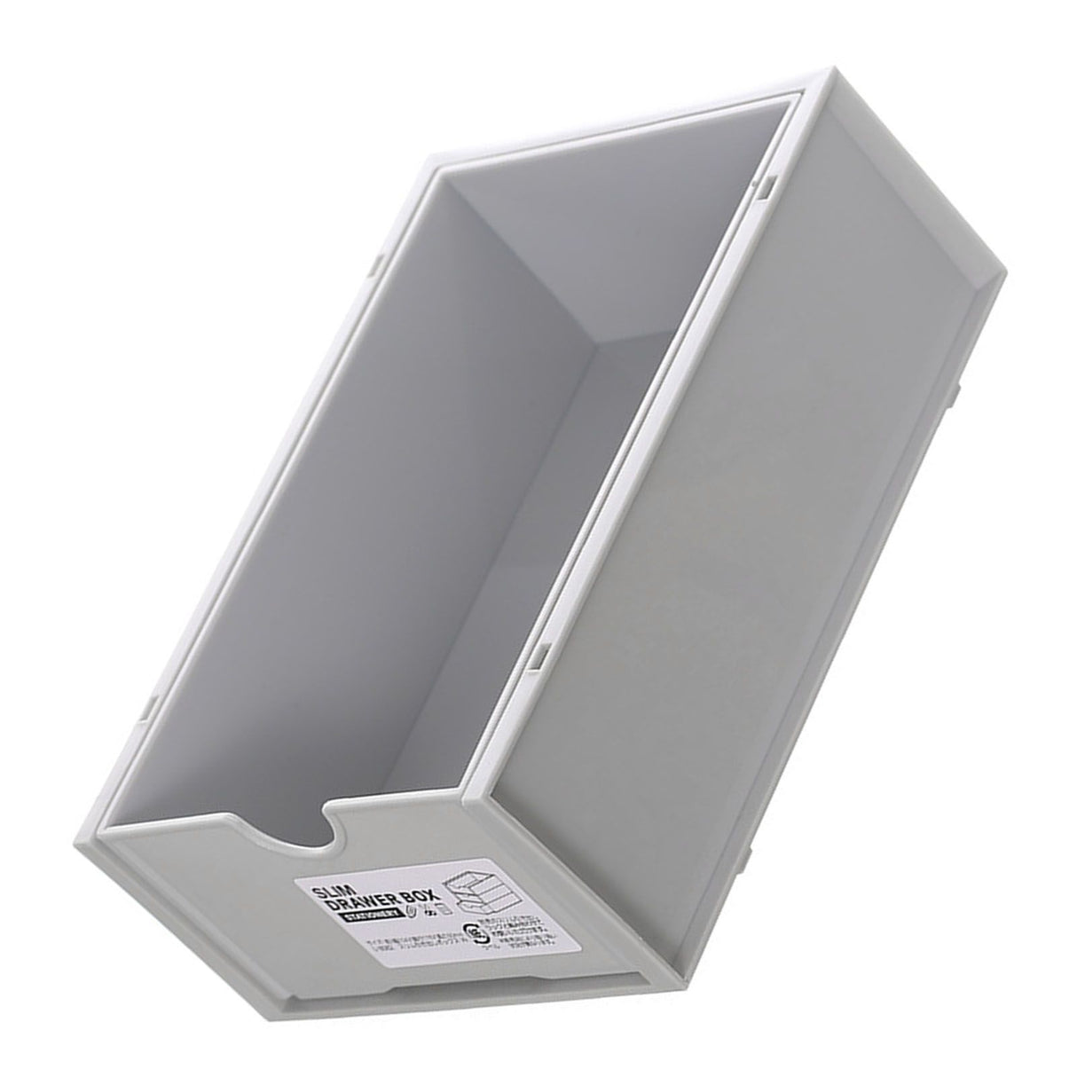 Desktop Storage Box Plastic Desk Makeup Organizer Stationery Supplies Storage Box with Drawer Grey