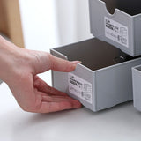 Desktop Storage Box Plastic Desk Makeup Organizer Stationery Supplies Storage Box with Drawer Grey - Extra Image