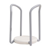 Bowl Organizer Multiple Functional Retractable Dish Drying Rack for Kitchen Counter Grey and White